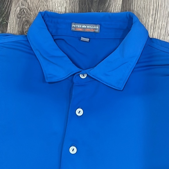 Peter Millar Summer Comfort Men’s XL Blue Short Sleeve Golf Polo Shirt‎ - Picture 2 of 9